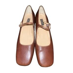 ⭐️ Women’s Kate Spade Brown Mary Jane Low Heel Shoe Size 6.5 Classic Preppy